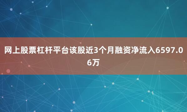 网上股票杠杆平台该股近3个月融资净流入6597.06万