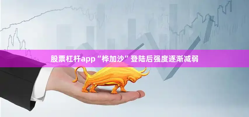 股票杠杆app“桦加沙”登陆后强度逐渐减弱
